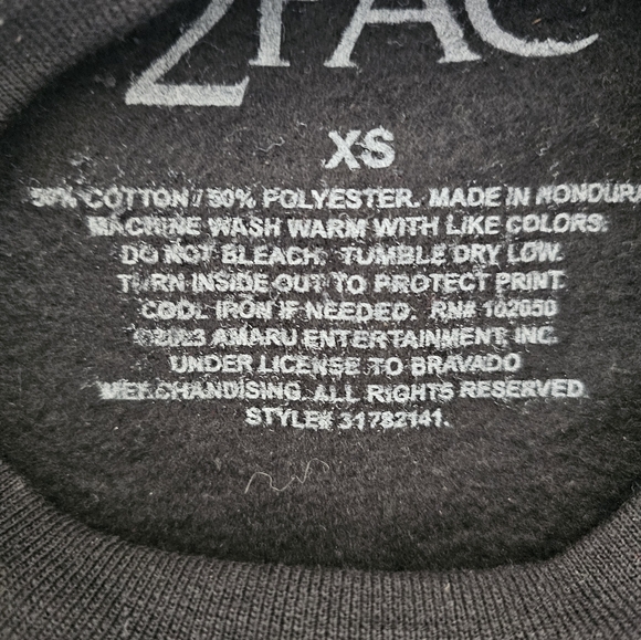 2PAC Women's Black Jersey Size Extra Small - Picture 8 of 8
